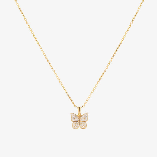 Stralende vlinderketting | Goud