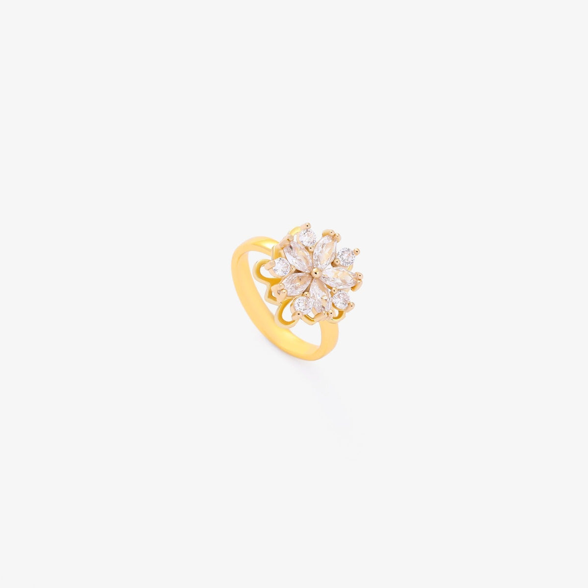 Draairing met bloemenaccent | Goud