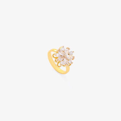 Draairing met bloemenaccent | Goud
