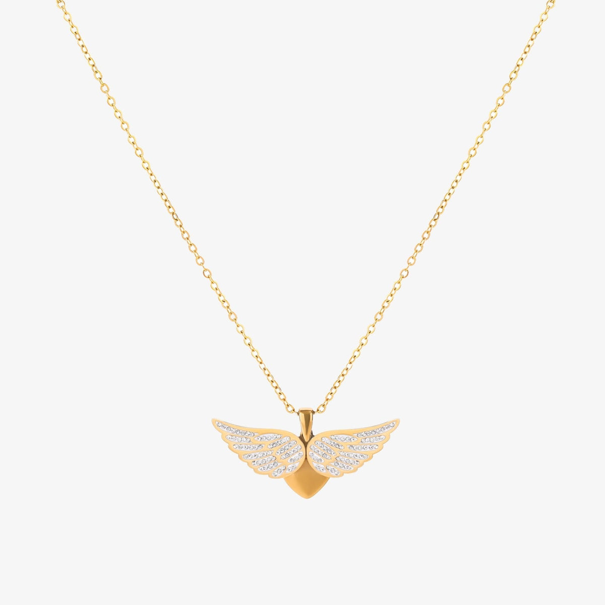 Ketting met gespreide engelenvleugels | Goud