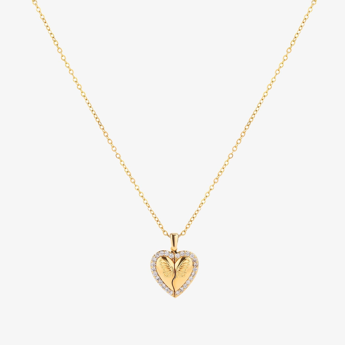Vlinderhartketting | Goud