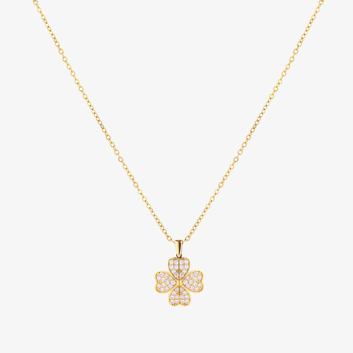 Hart in bloei-ketting | Goud