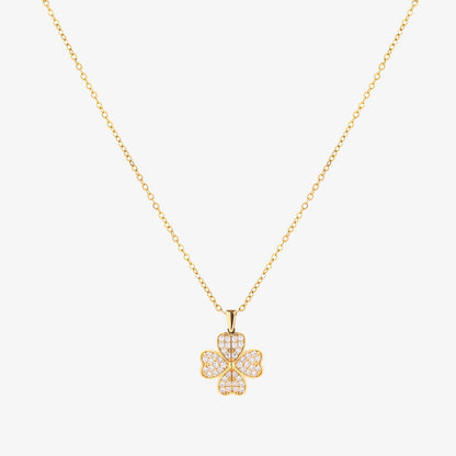 Hart in bloei-ketting | Goud