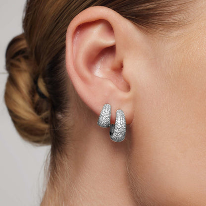 Jules mini-oorringen | Witgoud