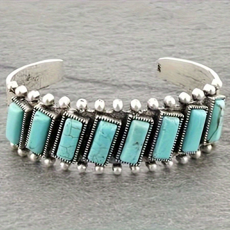 Quinara open armband met turkoois | Witgoud