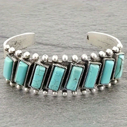 Quinara open armband met turkoois | Witgoud