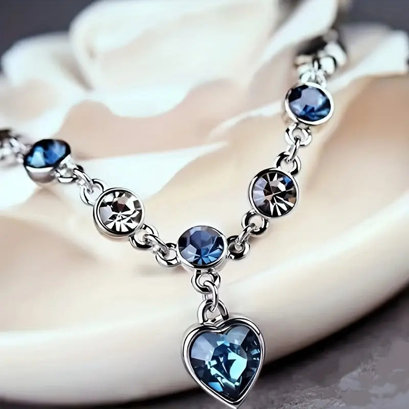 Oceaanhart-armband met glans | Witgoud