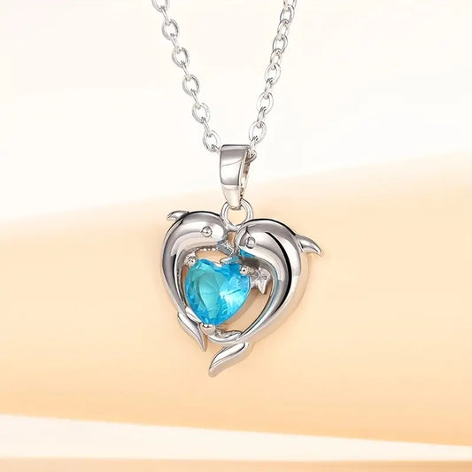 Oceanheart dubbele ketting | Witgoud