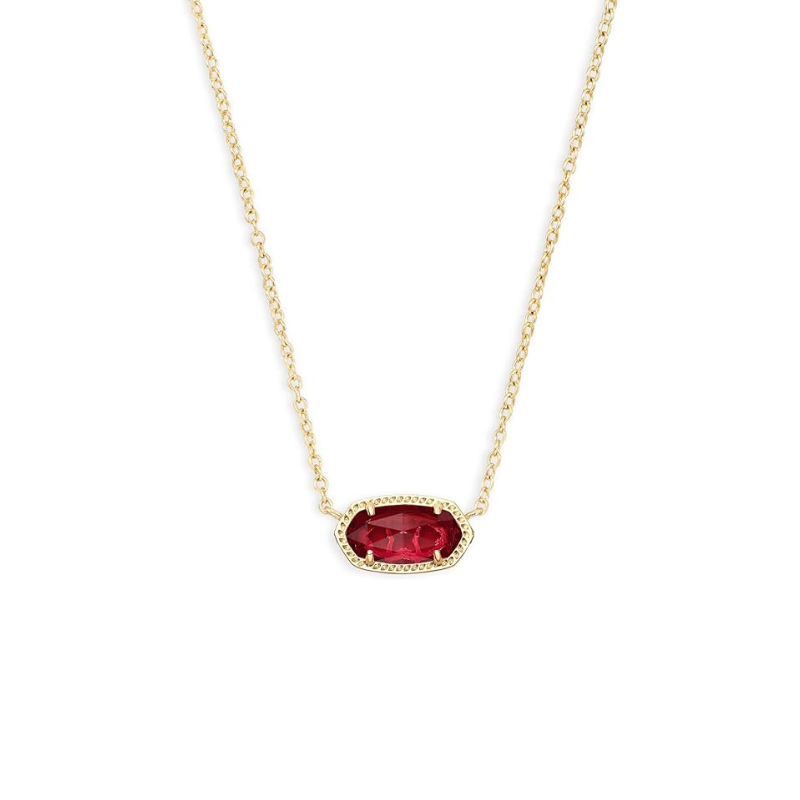 Klassieke ovale ketting met robijn | Goud
