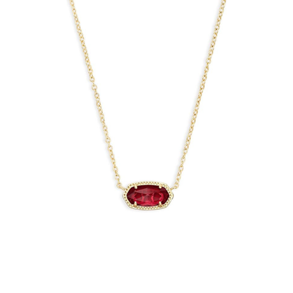 Klassieke ovale ketting met robijn | Goud