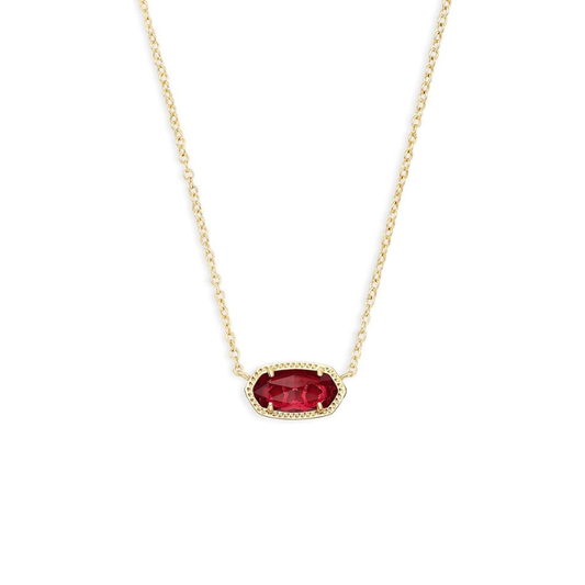 Klassieke ovale ketting met robijn | Goud