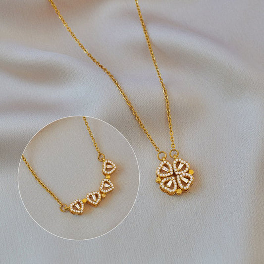 Amora Quadrifolia ketting | Witgoud