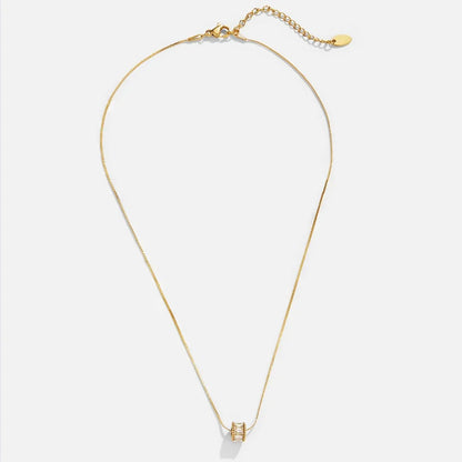Elyna ketting met gepolijste cilinder | Goud