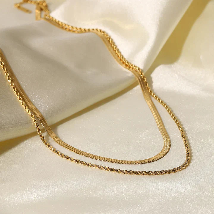 Juliana Solvia ketting | Goud