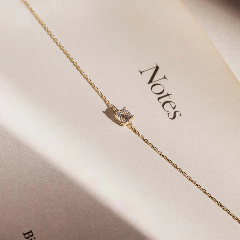 Cléa armband met moissaniet | Goud