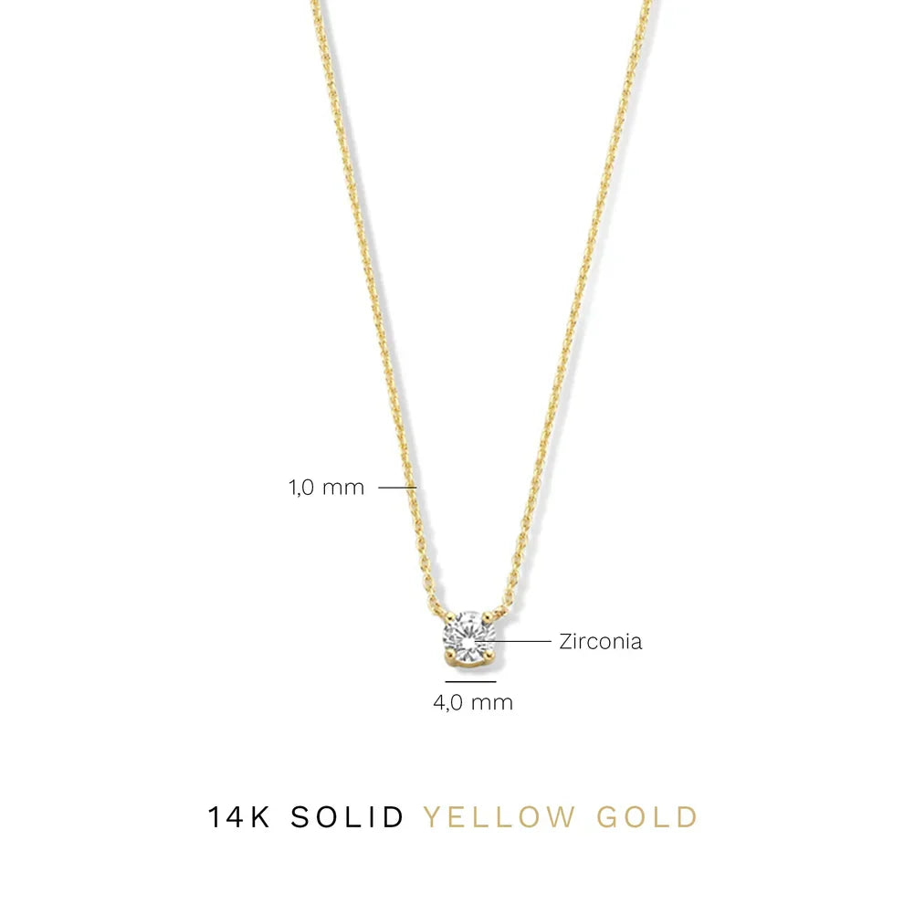 Cléa ketting met moissaniet | Goud