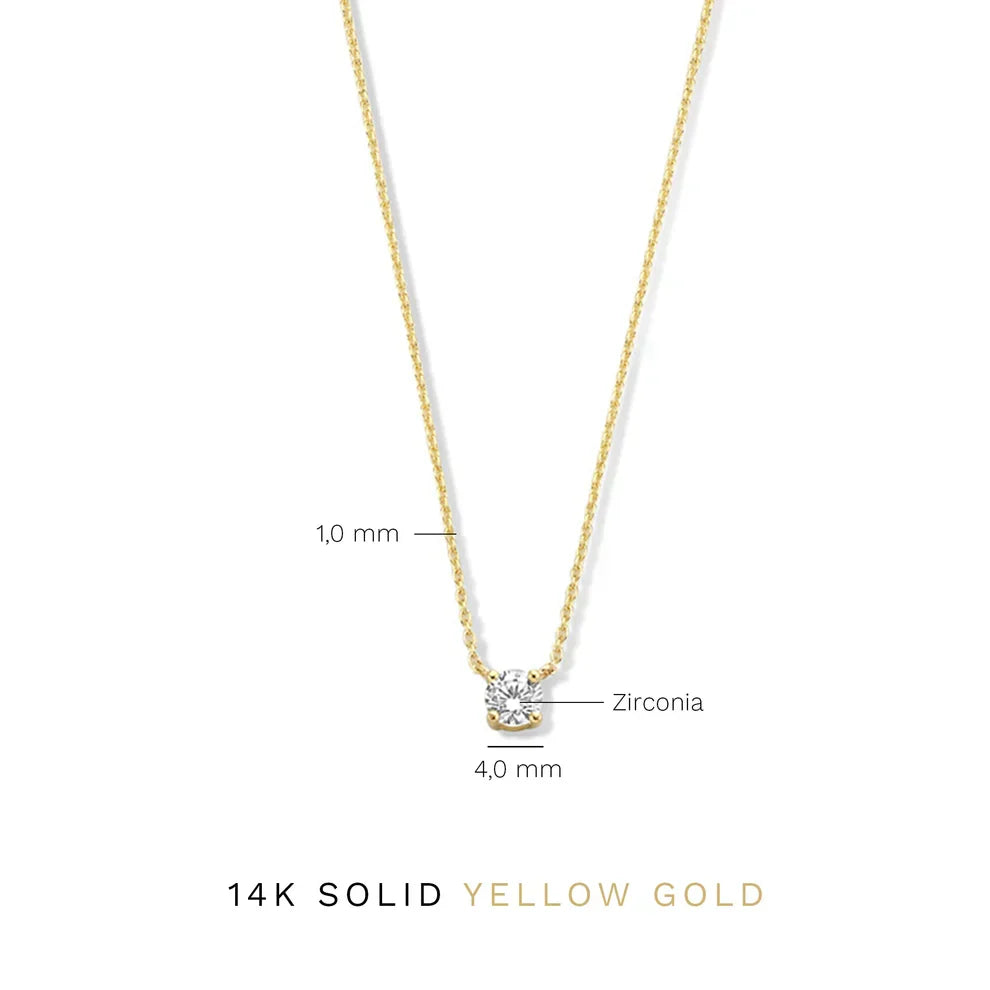 Cléa ketting met moissaniet | Goud