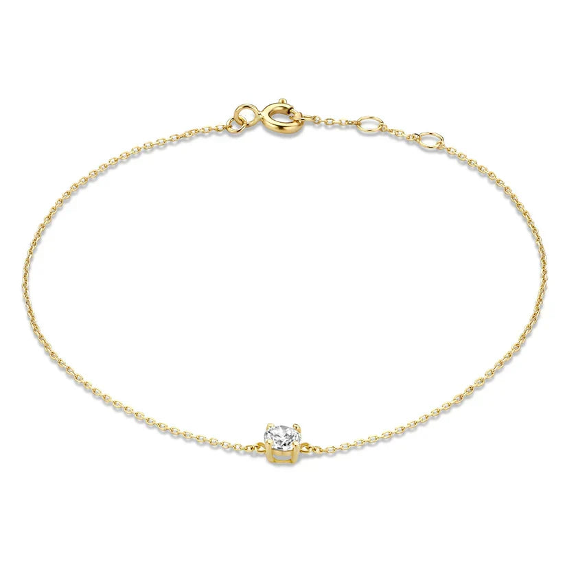 Cléa armband met moissaniet | Goud