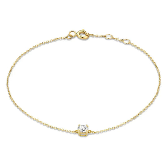 Cléa armband met moissaniet | Goud
