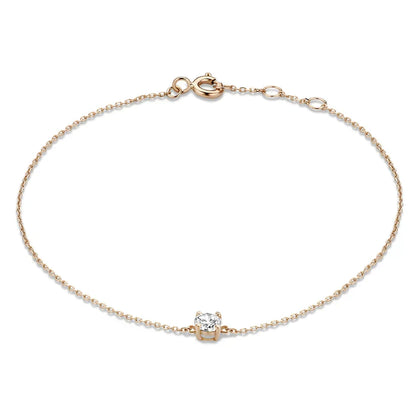 Cléa armband met steen | Witgoud