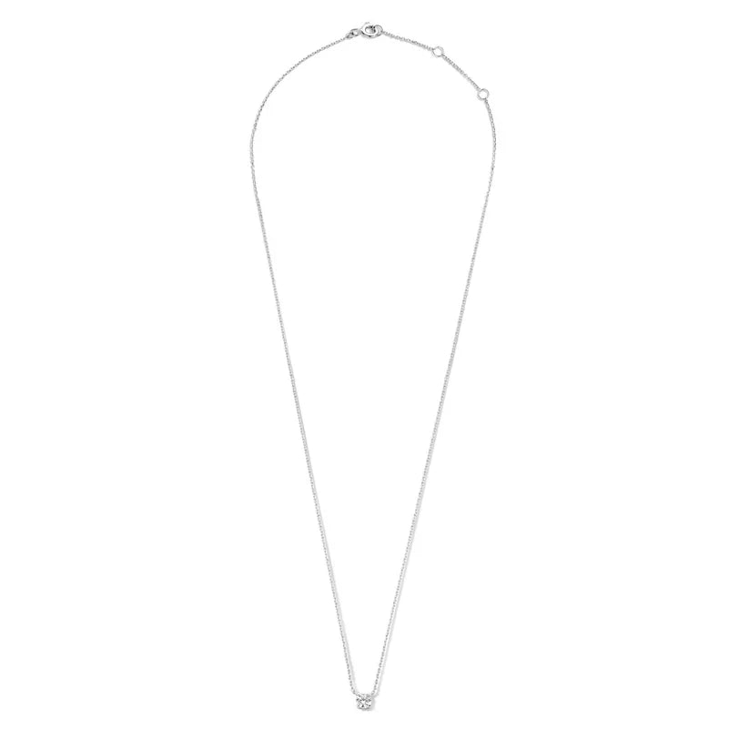 Cléa ketting met steen | Witgoud