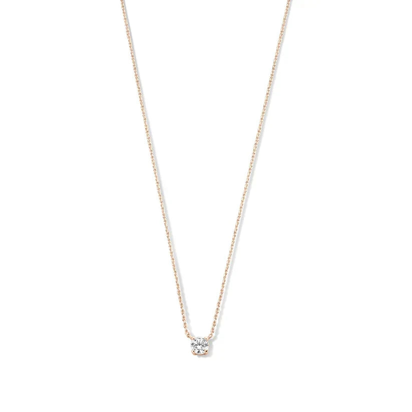 Cléa ketting met steen | Witgoud