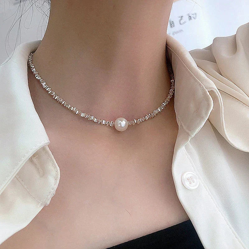 Stralende parelketting | Witgoud