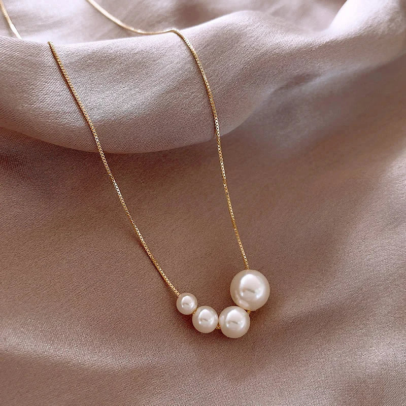 Verfijnde parelketting | Goud