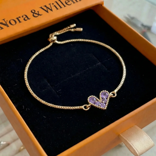 Lila liefdesarmband | Goud