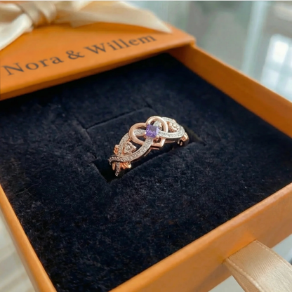 Violetheart ring van goud en zilver | Gemengd goud