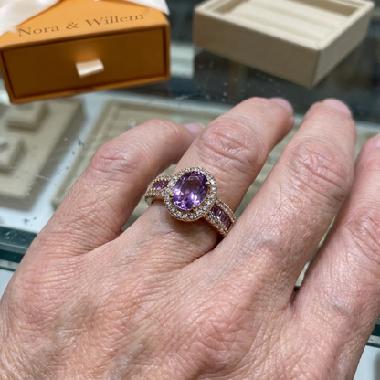 Odelia violette Lumina-ring | Roségoud