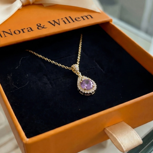 Lavena ketting met halohanger | Goud