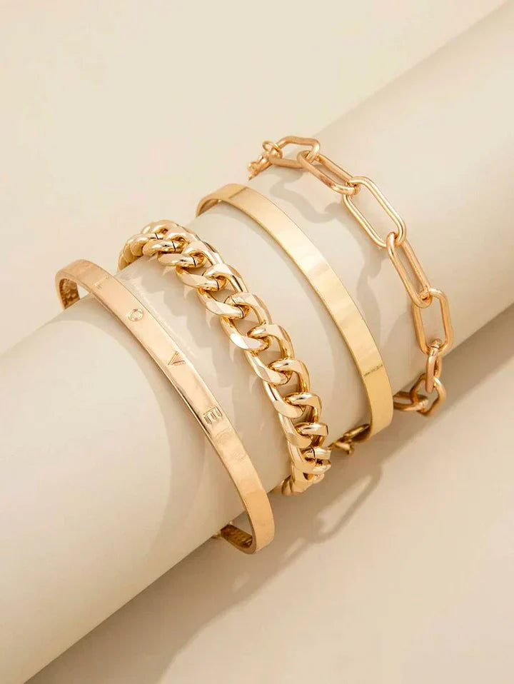 Elan Mercer armbandenset | Goud