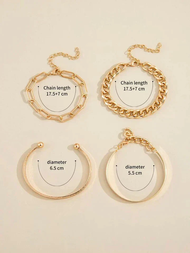 Elan Mercer armbandenset | Goud