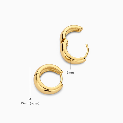 Rue oorringen | Goud