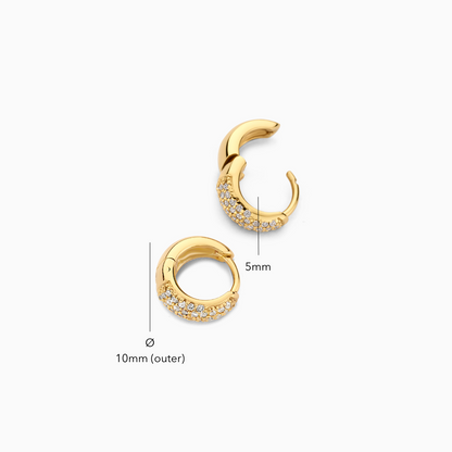 Jules mini-oorringen | Witgoud