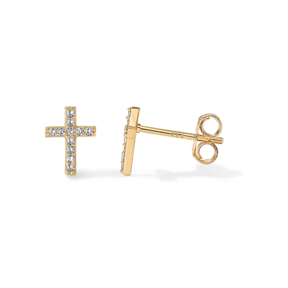 Kruisoorstekers met pavézetting | Goud