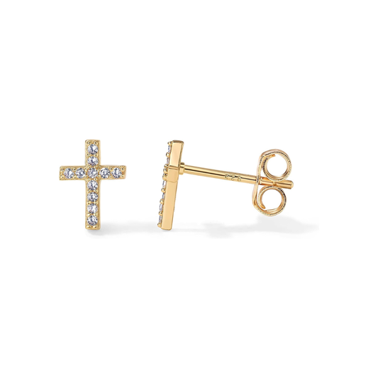 Kruisoorstekers met pavézetting | Goud