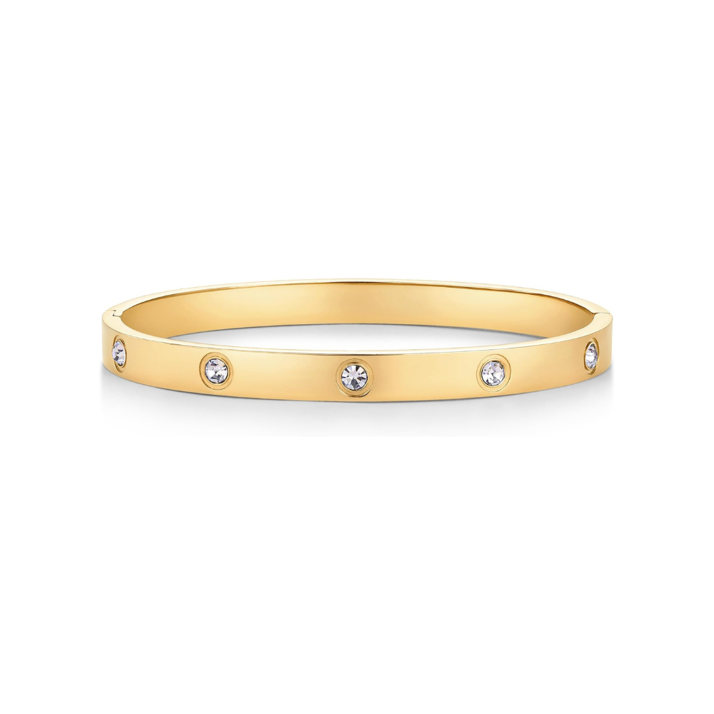 Halo armband met bolletjes | Goud