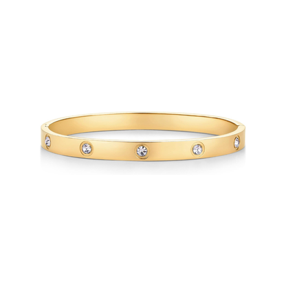 Halo armband met bolletjes | Goud