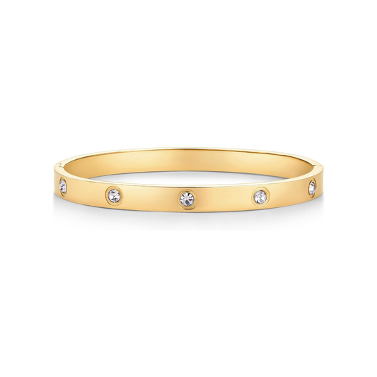 Halo armband met bolletjes | Goud